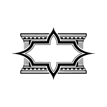 Art Deco Frame, Geometric Ornament, Vintage Elegance, Classical vector
