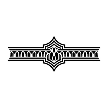 Art Deco Ornament, Geometric Border, Vintage Elegance, Elegant vector