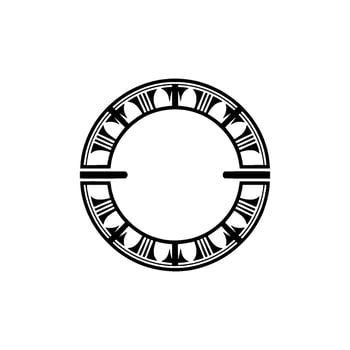 Geometric Circle Emblem, Art Deco Style - Minimalist vector