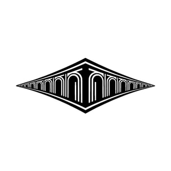 Geometric Deco Emblem, Modern Minimalist vector