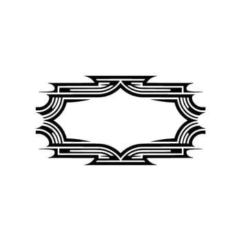 Geometric Deco Frame, Elegant Border, Minimalist - Modern vector
