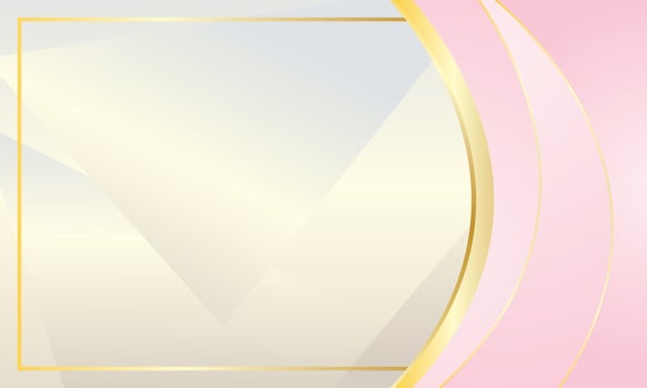 Pink gold gradient abstract curve for certificate vector