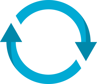 Blue line circle arrow icon png