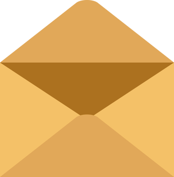Brown open paper envelope mail png