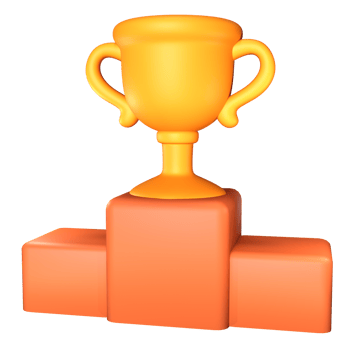 A trophy cup on top of a block png