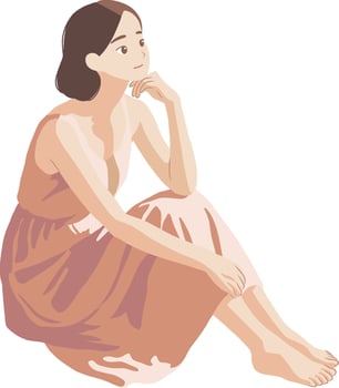 Illustration of a woman in a dress vector