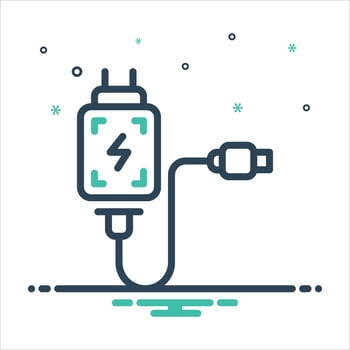 Mix icon charger vector