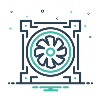 Mix icon system-fan vector