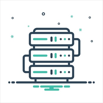 Mix icon server vector
