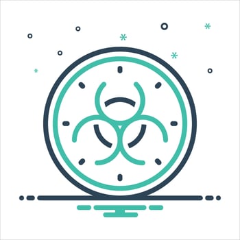 Mix icon radioactive vector