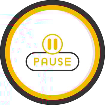 Pause Media Button Line Two Color Circle vector