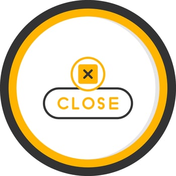 Close Window Button Line Two Color Circle vector