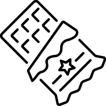A linear style icon representing chocolate vector