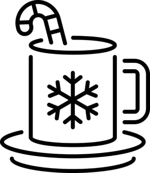 A linear style icon representing hot chocolate vector
