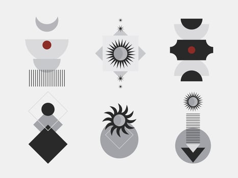 Minimalist Stylized Contemporary Art Element. Graphic Outline Symbol Design. vector