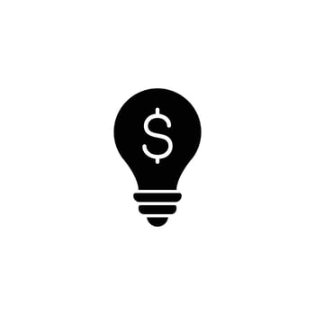 A lightbulb with a dollar sign inside symbolizing bright money making ideas vector