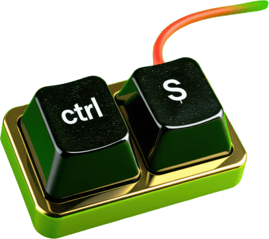 Glossy ctrl s keyboard keys for digital saving concept png