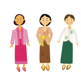 kebaya for woman vector