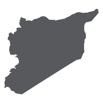 Syria map. Map of Syria in grey color vector