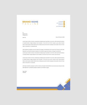 Printable Letterhead Design in Word Format vector