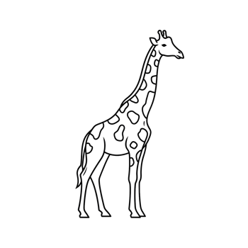 Giraffe silhouette illustration design png