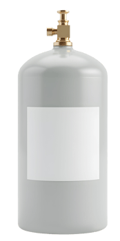 Reliable gas cylinder, metal tank, pressure vessel, vital industrial supply png