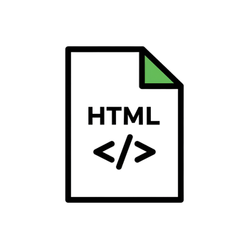 Html document icon technology outline graphic digital design png