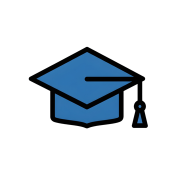 Graduation cap icon flat design png