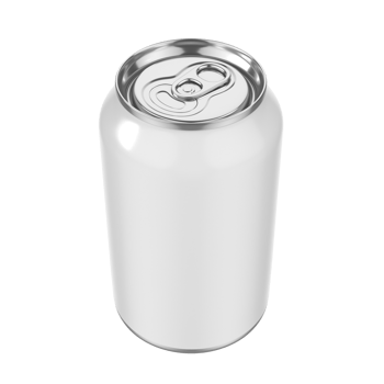 White Soda Can isolated on transparent background png