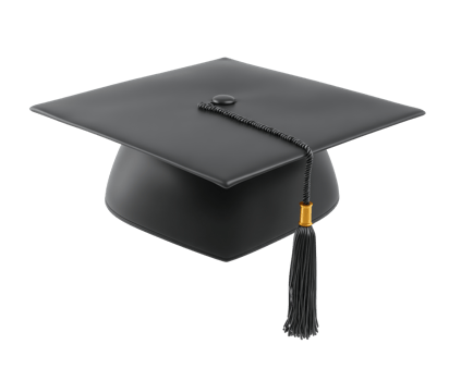Graduation cap for academic achievement and celebration purpose png