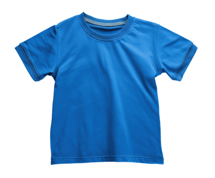 Bright blue short sleeve shirt for casual wear in summer season png