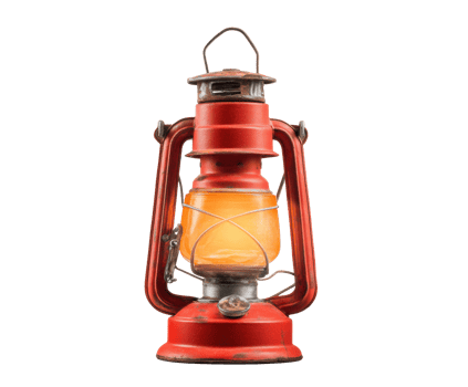 Vintage red lantern for outdoor adventures and decor use png