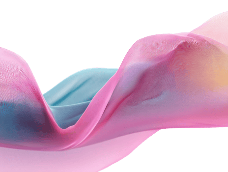 Soft colorful silk fabric draping gracefully in waves png