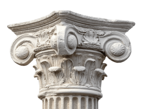 Classical architecture with detailed Corinthian column design png