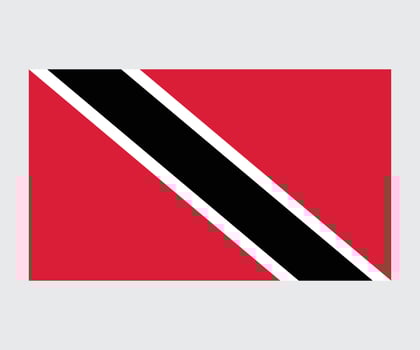 Trinidad and Tobago Flag Design Editable Flat Style for Web Print and International Use vector