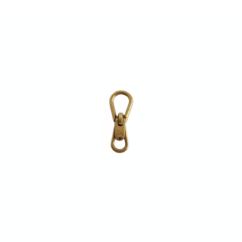 Bronze Carabiner Clip Hook Isolated on Transparent Background with Clipping Path png