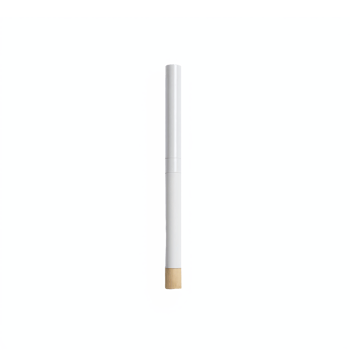 Long White Makeup Brush with Wooden Bristles on Transparent Background Clipping Path png
