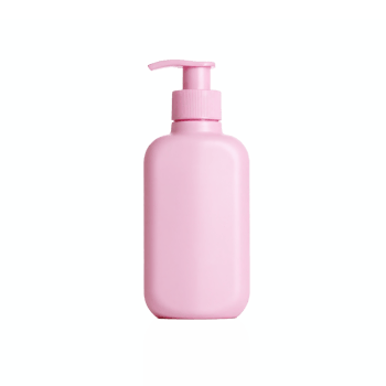 Pink Lotion Bottle with Pump Dispenser Transparent Background Clipping Path png