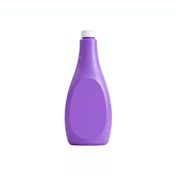 Purple Plastic Bottle with White Cap for Liquid Containers Transparent Background Clipping Path png