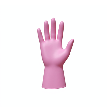 Pink Rubber Glove for Cleaning Household Tasks Hand Protection Transparent Background Clipping Path png