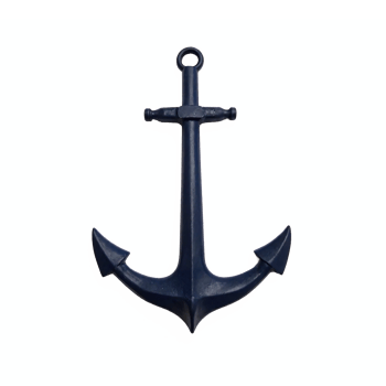 Navy Blue Anchor Marine Equipment Nautical Symbol Isolated on Transparent Background Clipping Path png
