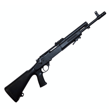 Black Semi Automatic Rifle Firearm Detailed Isolated on Transparent Background Clipping Path png