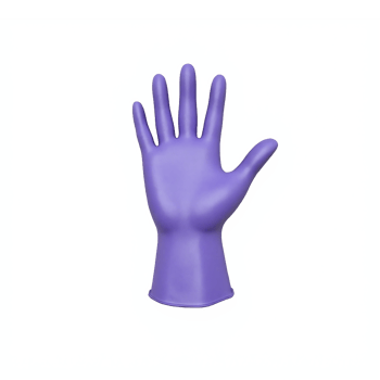 Purple Medical Examination Glove Isolated on White Background Transparent Clipping Path png