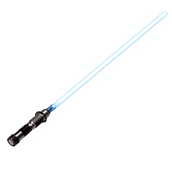 Blue Light Sword with Metallic Handle Transparent Background Clipping Path Sci Fi Weapon Illustration png