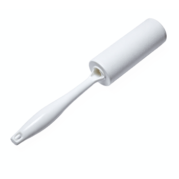 White Lint Roller with Plastic Handle for Clothing Hair Removal Transparent Background png