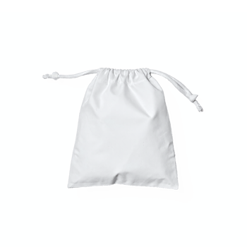 White Cotton Drawstring Bag Pouch with Strings Clipping Path No Background png