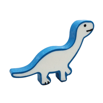 Cute White and Blue Dinosaur Clipart With Transparent Background for Kids Design and Education png