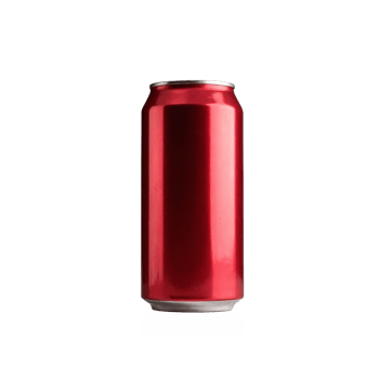 Red Aluminum Beverage Can Isolated on Transparent Background with Clipping Path png