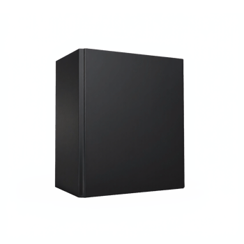 Black rectangular computer tower case with transparent background clipping path png