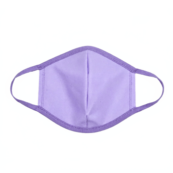Purple Protective Face Mask with Ear Loops Medical Style Transparent Background Clipping Path png